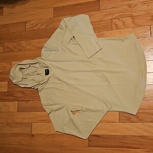 NWOT!Men CUTS "AO Long Sleeve Hooded Curve-Hem Tee" sz XL & in color "Coast"